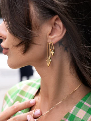 Tuliza Maxi Sliding Spinner Mental Health Drop Earrings view 2